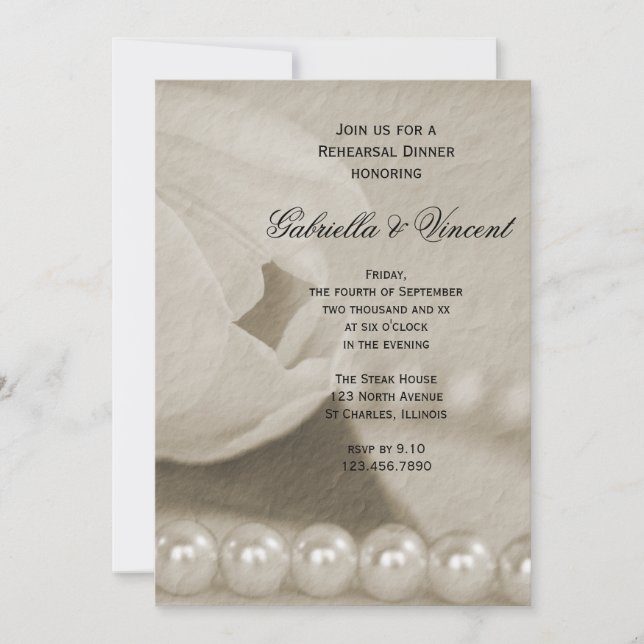 Convites Janto de Ensaio de Casamento de Tulipas Brancas e  (Frente)