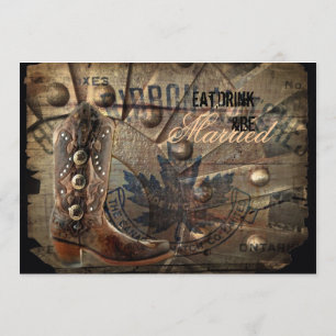 Convites Janto de ensaio de casamento do Garoto Ocidental