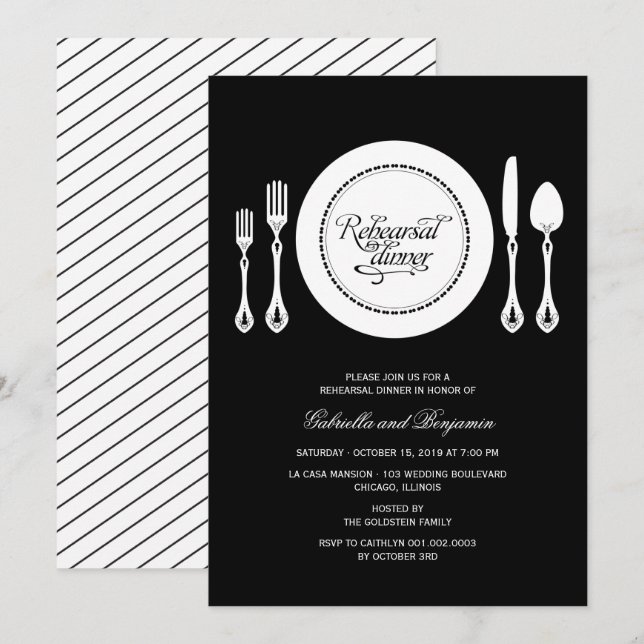 Convites Janto de Ensaio de Casamento do Local Elegante (Frente/Verso)