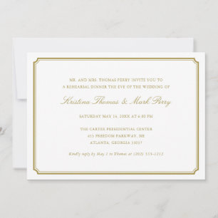 Convites Janto de ensaio de casamento Dourado