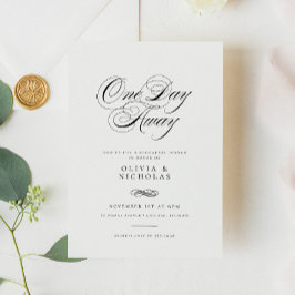 Convites Janto de Ensaio de Casamento Elegante a Um Dia de