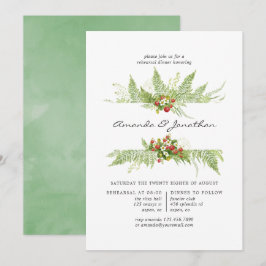 Convites Janto de ensaio de Casamento em Aquarela Verde