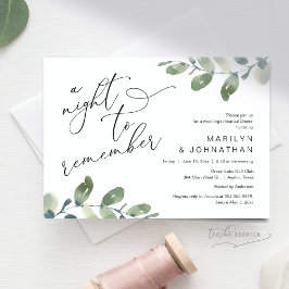 Convites Janto de ensaio de casamento, Eucalyptus Greenery