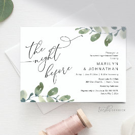 Convites Janto de ensaio de casamento, Eucalyptus Greenery