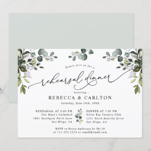 Convites Janto de ensaio de Casamento Eucalyptus Greenery