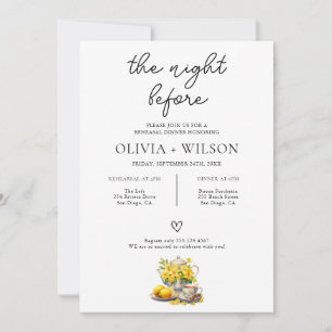 Convites Janto de Ensaio de Casamento Floral Amarelo Elegan