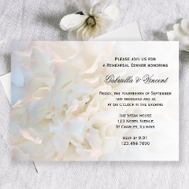 Convites Janto de Ensaio de Casamento Floral Branco