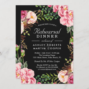Convites Janto de Ensaio de Casamento Floral Cor-de-Rosa Mo