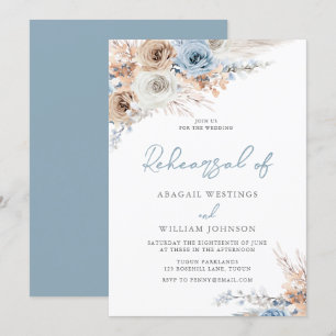 Convites Janto de Ensaio de Casamento Floral de Boho Dusty 