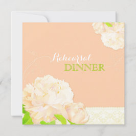 Convites Janto de Ensaio de Casamento Floral de Peach
