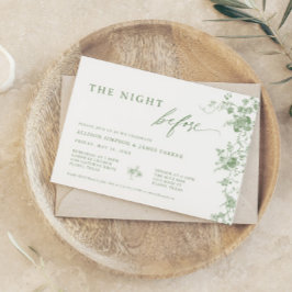 Convites Janto de Ensaio de Casamento Floral de Sage Green 