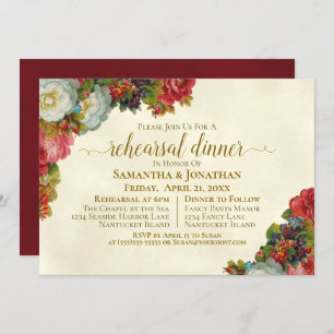 Convites Janto de Ensaio de Casamento Floral de Vintage Aut