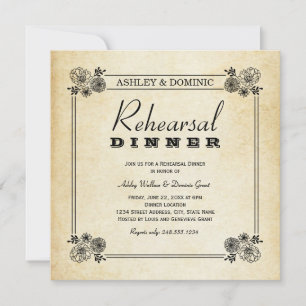Convites Janto de Ensaio de Casamento Floral de Vintage Bla
