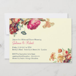 Convites Janto de Ensaio de Casamento Floral de Vintage Pin