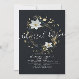 Convites Janto de Ensaio de Casamento Floral Dourado Branco