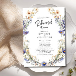 Convites Janto de Ensaio de Casamento Floral Dusty Blue