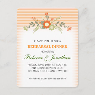 Convites Janto de Ensaio de Casamento Floral Peach & Green