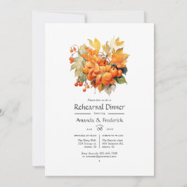 Convites Janto de Ensaio de Casamento Floral Persimmon