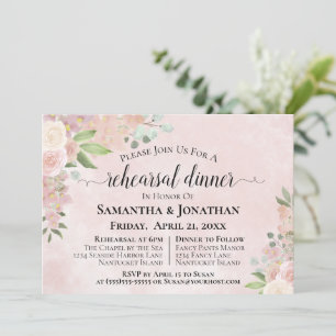 Convites Janto de Ensaio de Casamento Floral Rustic Dusty R