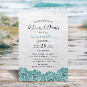 Convites Janto de Ensaio de Casamento Floral Suculento Russ