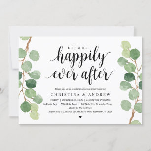 Convites Janto de ensaio de casamento. Greenery Eucalyptus