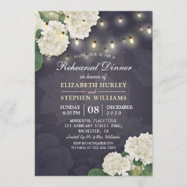 Convites Janto de Ensaio de Casamento Hydrangeas Luzes de C