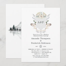 Convites Janto de Ensaio de Casamento Lakeside do Monograma