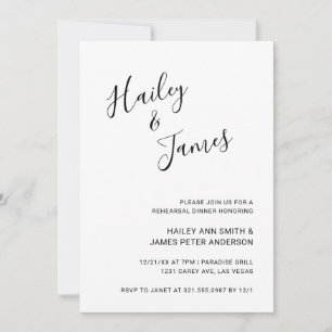 Convites Janto de Ensaio de Casamento Moderno Elegante