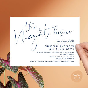 Convites Janto de ensaio de casamento moderno, na noite ant