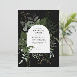 Convites Janto de ensaio de Casamento Negro Elegante Greene