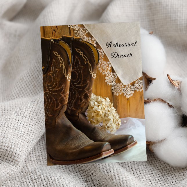 Convites Janto de ensaio de casamento ocidental do Cowboy B (Criador carregado)