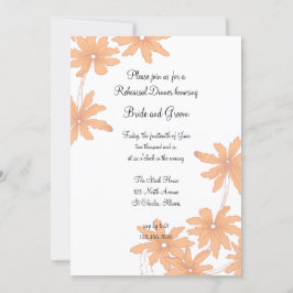 Convites Janto de Ensaio de Casamento Orange Daisies