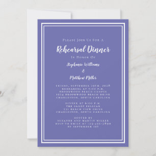 Convites Janto de Ensaio de Casamento Periwinkle Minimalist