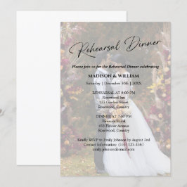 Convites Janto de ensaio de casamento preto e branco modern