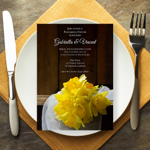 Convites Janto de Ensaio de Casamento Russo Daffodils