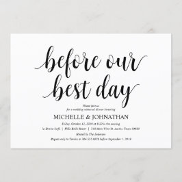 Convites Janto de ensaio de casamento russo, preto e branco