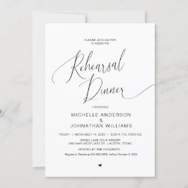 Convites Janto de Ensaio de Casamento, Simples Negra Negra 