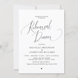Convites Janto de Ensaio de Casamento, Simples Negra Negra 