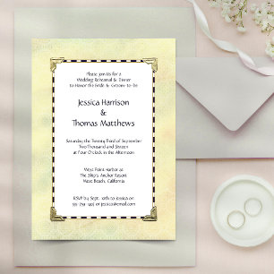 Convites Janto de Ensaio de Casamento Simplesmente Elegante