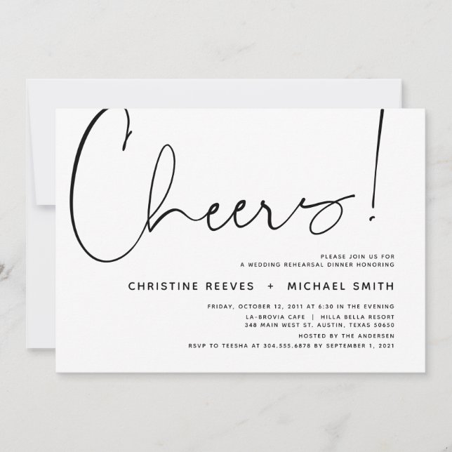 Convites Janto de Ensaio de Casamento, Tema Moderno Minimal (Frente)