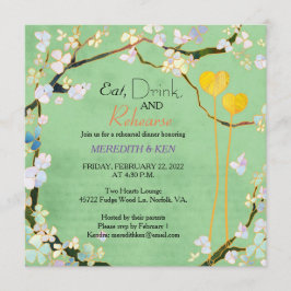 Convites Janto de Ensaio de Casamento Verde de Pistachio