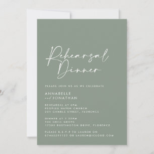 Convites Janto de Ensaio de Casamento Verde de Sábio Mínimo