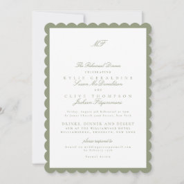 Convites Janto de Ensaio de Casamento Verde do Classic Sage