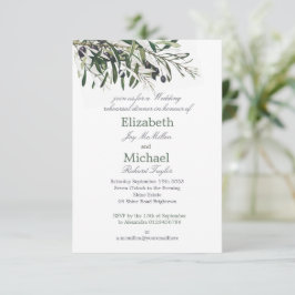 Convites Janto de Ensaio de Casamento Verde Italiano Botâni