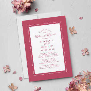 Convites Janto de Ensaio de Casamento Vermelho Branco Elega