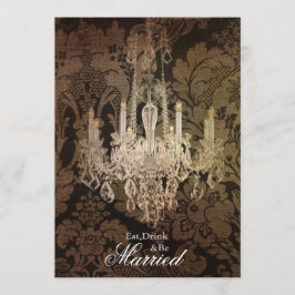 Convites janto de ensaio de casamentos de chandelier, damas