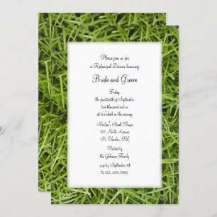 Convites Janto de ensaio de casamentos de jardim de grama v