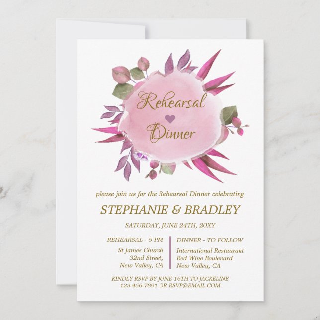 Convites Janto de Ensaio de Casamentos Elegantes Modernos F (Frente)