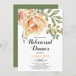 Convites Janto de ensaio de casamentos florais de cor d'águ