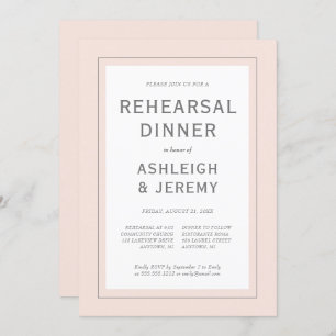 Convites Janto de Ensaio de Cinzas Rosa Espelhada Moderna M